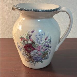 Home & Garden Party Floral Ceramic Pitcher